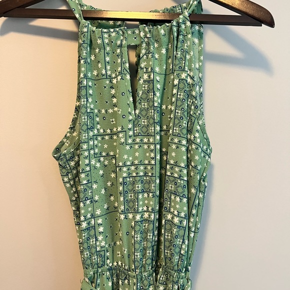 Jumpsuit. Green and blue patterned - Picture 6 of 6
